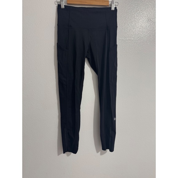 Lululemon Fast and Free High-Rise Tight 25" | 7 Pocket | Black | Size 4 VGUC - Picture 5 of 14